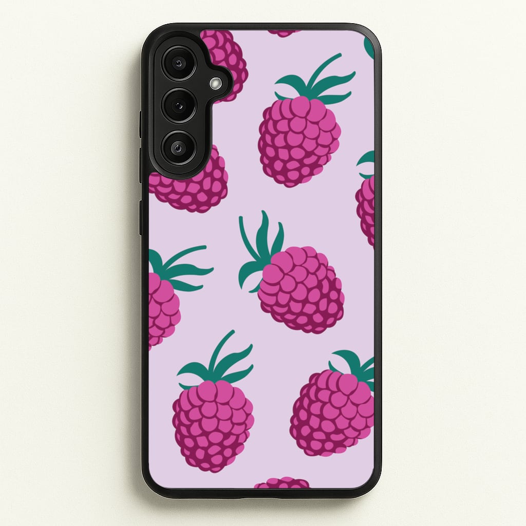 Rasberries - Fruit Patterns - Fruit Patterns Phone Case for Galaxy A36