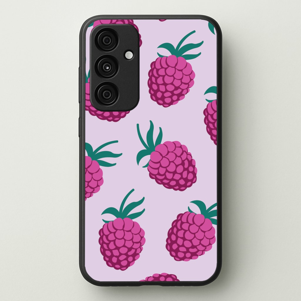 Rasberries - Fruit Patterns - Fruit Patterns Phone Case for Galaxy A55