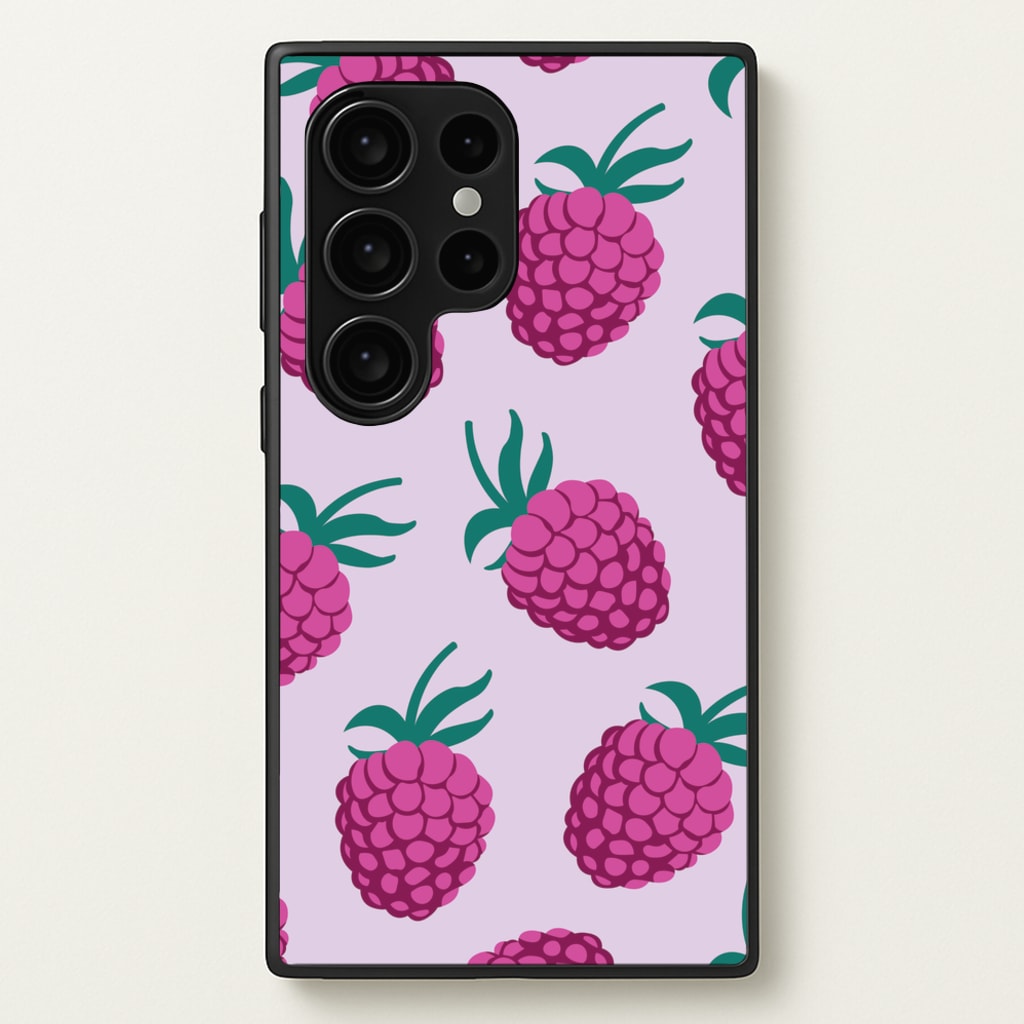 Rasberries - Fruit Patterns - Fruit Patterns Phone Case for Galaxy S24 Ultra