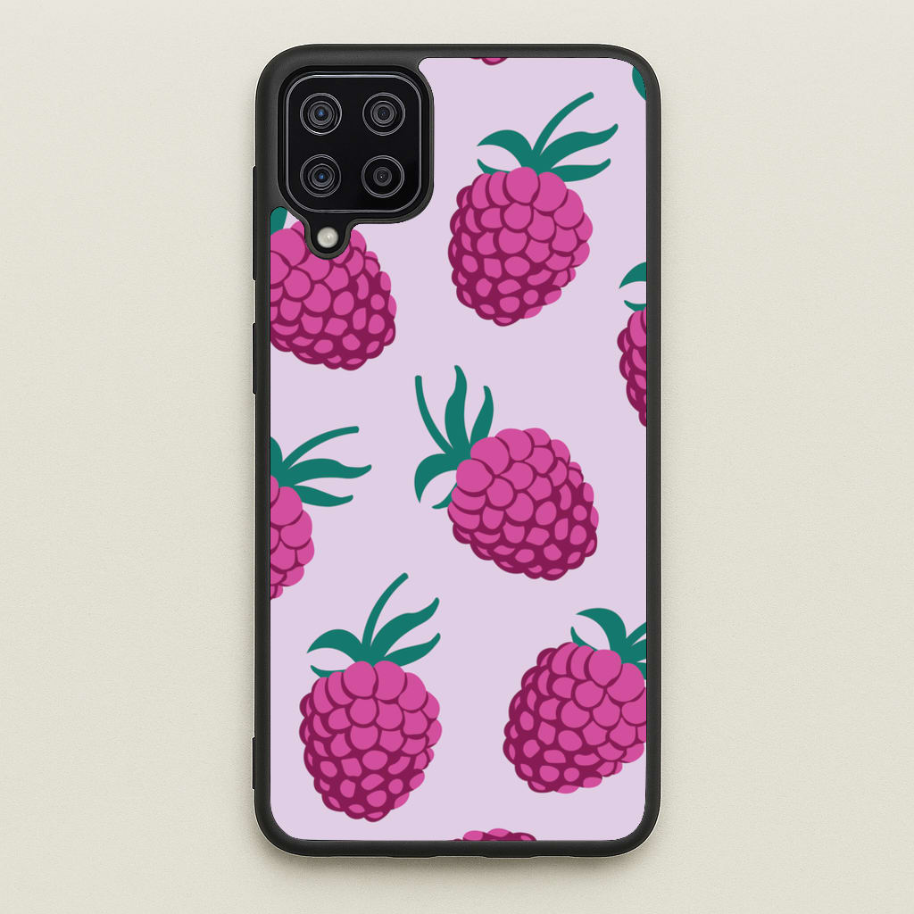 Rasberries - Fruit Patterns - Fruit Patterns Phone Case for Galaxy A12