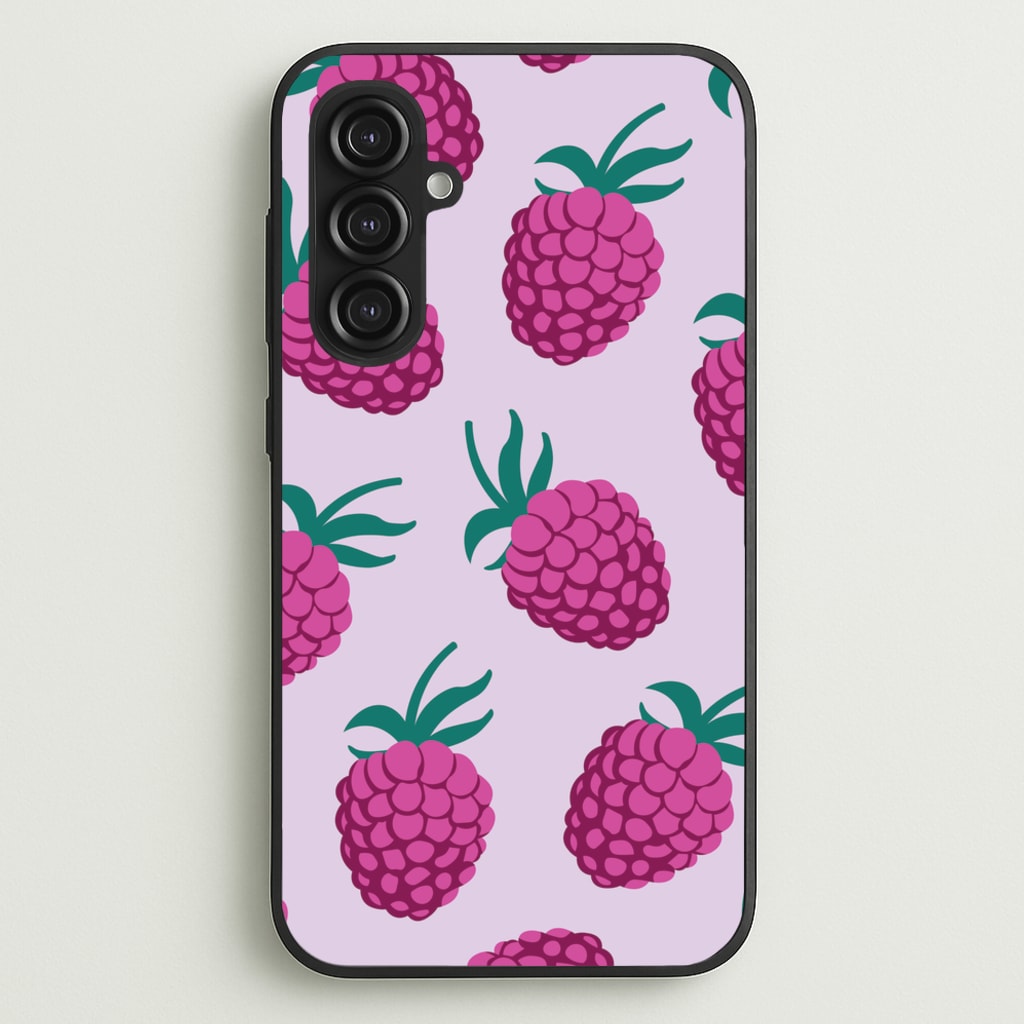 Rasberries - Fruit Patterns - Fruit Patterns Phone Case for Galaxy S23FE