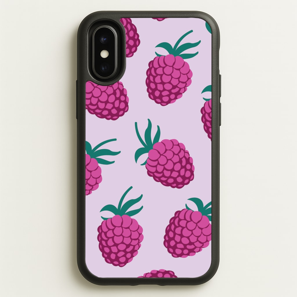 Rasberries - Fruit Patterns - Fruit Patterns Phone Case for iPhone X / XS