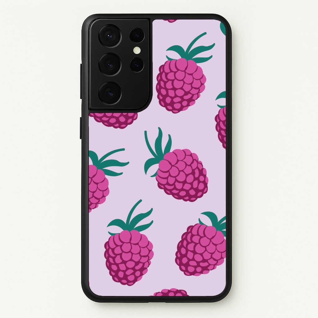 Rasberries - Fruit Patterns - Fruit Patterns Phone Case for Galaxy S21 Ultra
