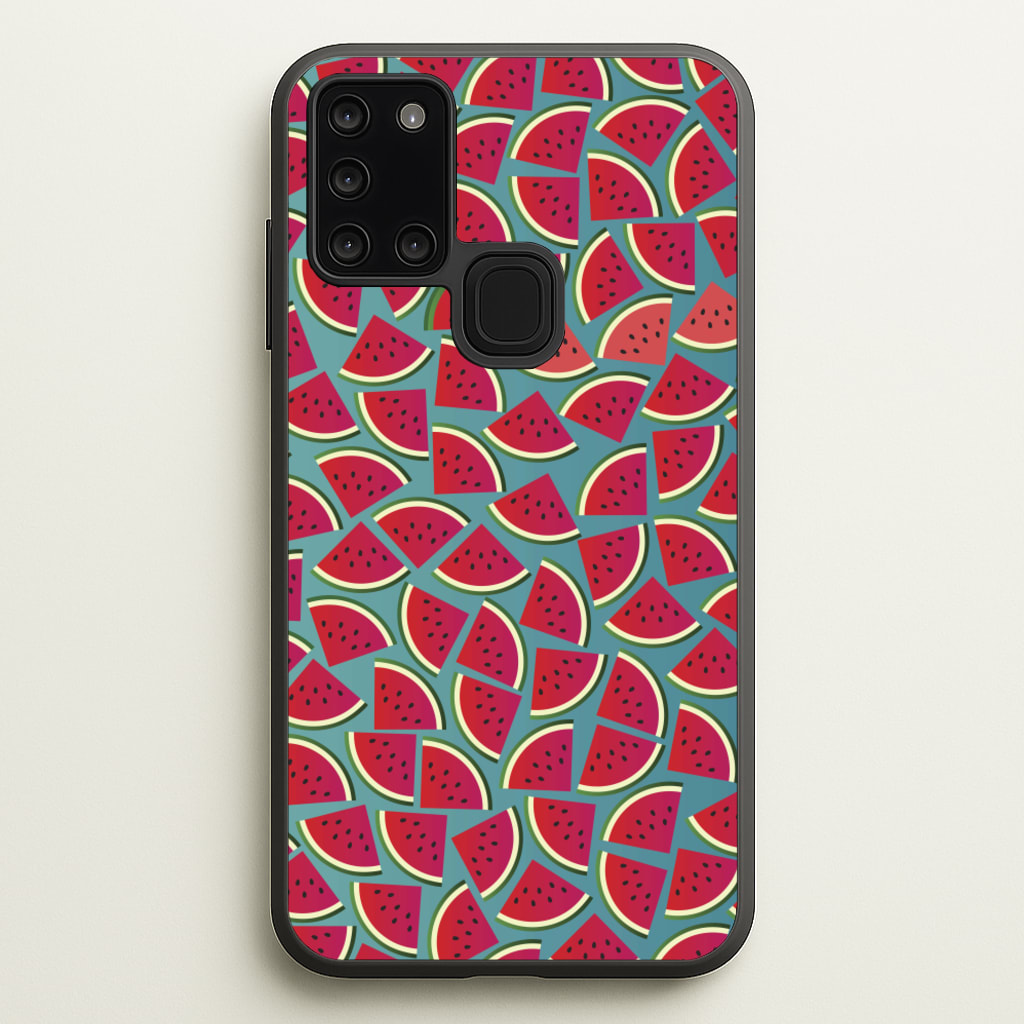 Watermelons - Fruit Patterns - Fruit Patterns Phone Case for Galaxy A21s