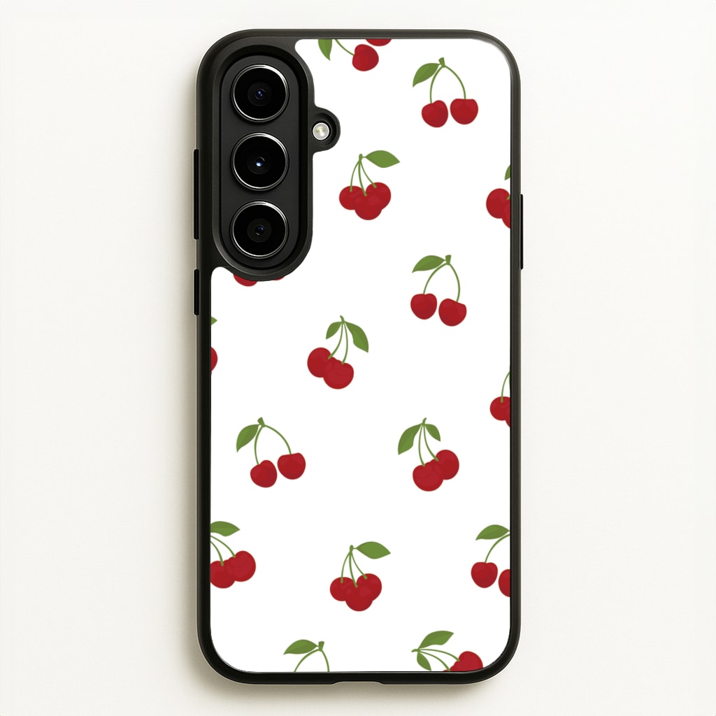 Cherries - Fruit Patterns - Fruit Patterns Phone Case for Galaxy A56