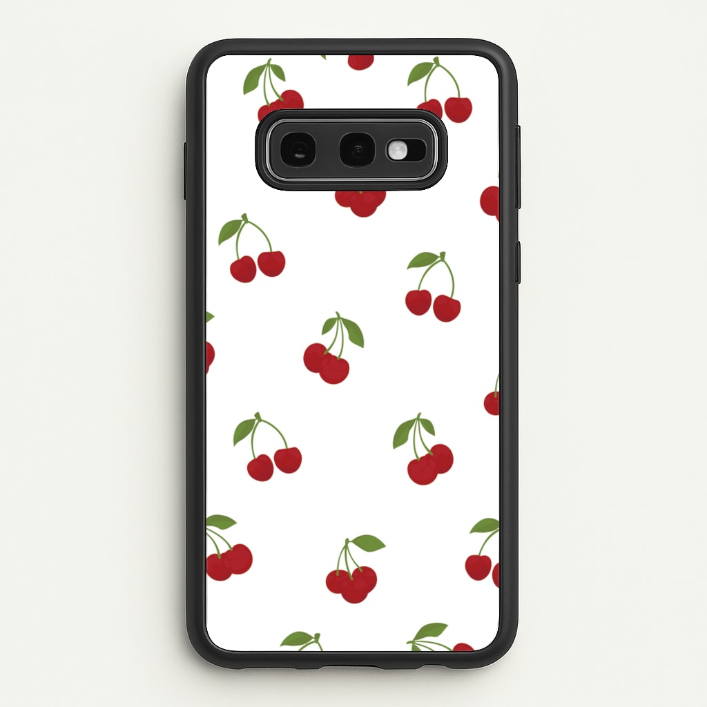 Cherries - Fruit Patterns - Fruit Patterns Phone Case for Galaxy S10e