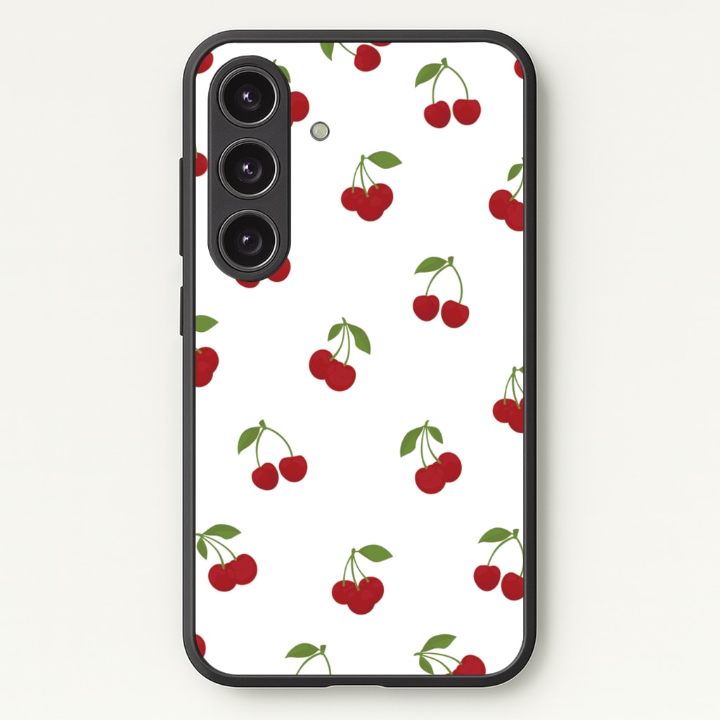 Cherries - Fruit Patterns - Fruit Patterns Phone Case for Galaxy S25