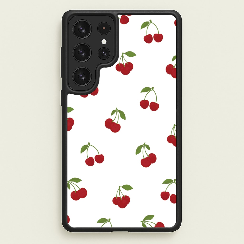Cherries - Fruit Patterns - Fruit Patterns Phone Case for Galaxy S23 Ultra