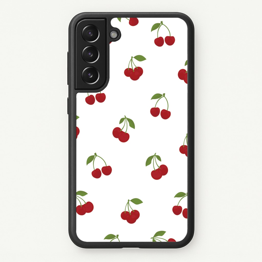 Cherries - Fruit Patterns - Fruit Patterns Phone Case for Galaxy S21