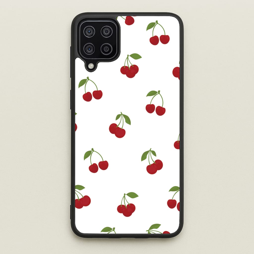 Cherries - Fruit Patterns - Fruit Patterns Phone Case for Galaxy A12