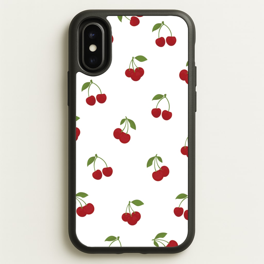 Cherries - Fruit Patterns - Fruit Patterns Phone Case for iPhone X / XS