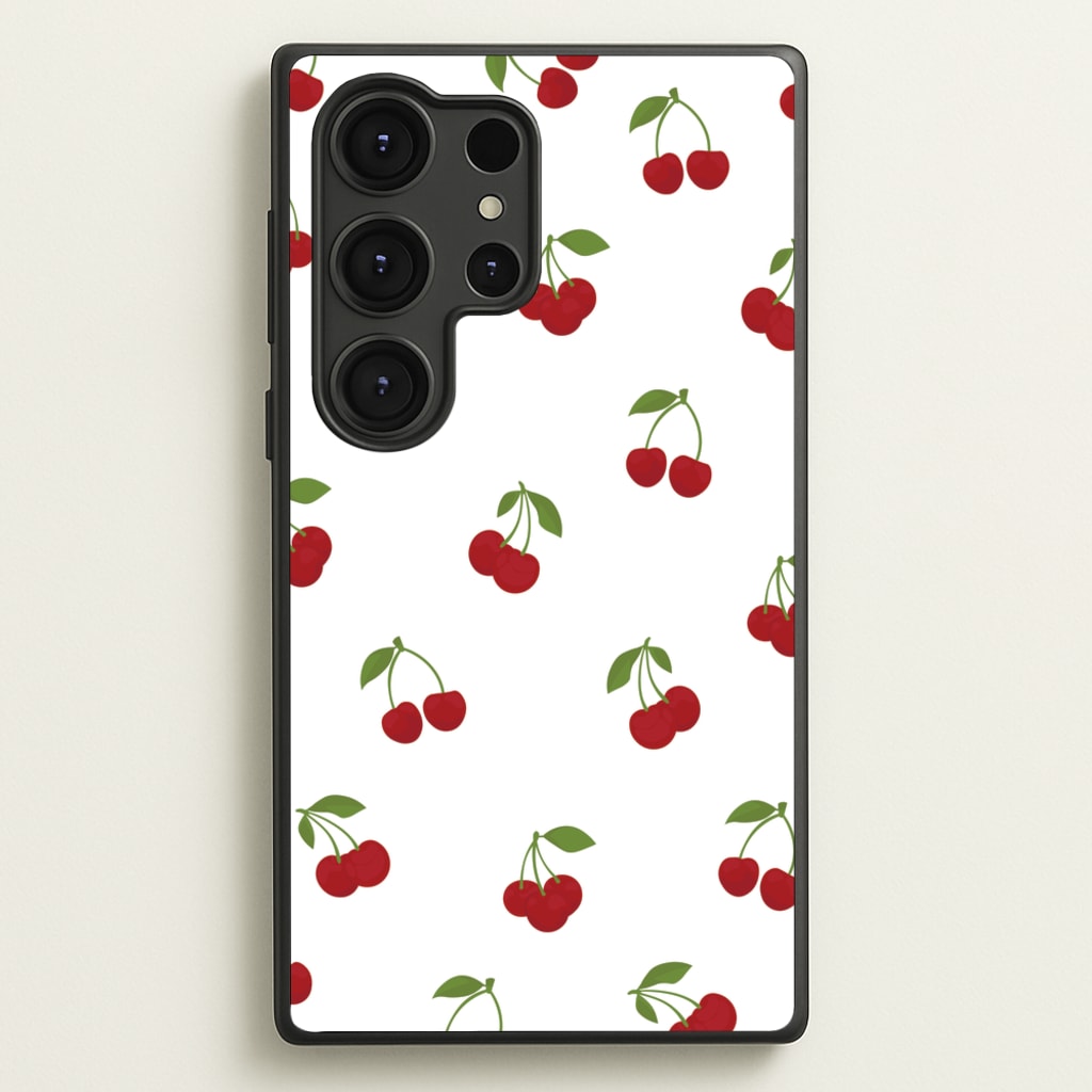 Cherries - Fruit Patterns - Fruit Patterns Phone Case for Galaxy S25 Ultra
