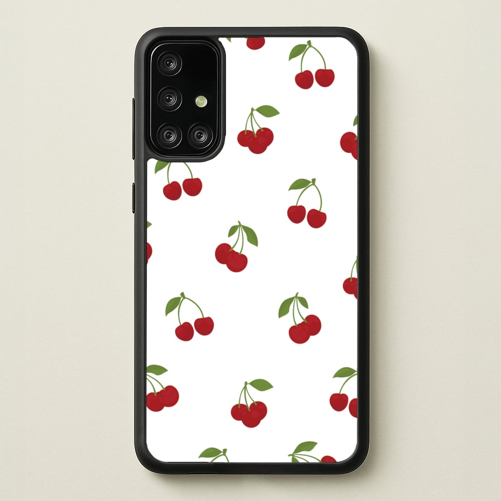 Cherries - Fruit Patterns - Fruit Patterns Phone Case for Galaxy A71
