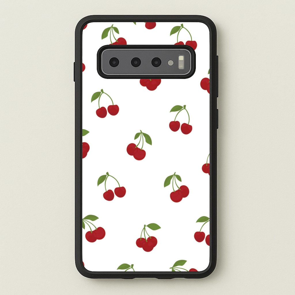 Cherries - Fruit Patterns - Fruit Patterns Phone Case for Galaxy S10 Plus