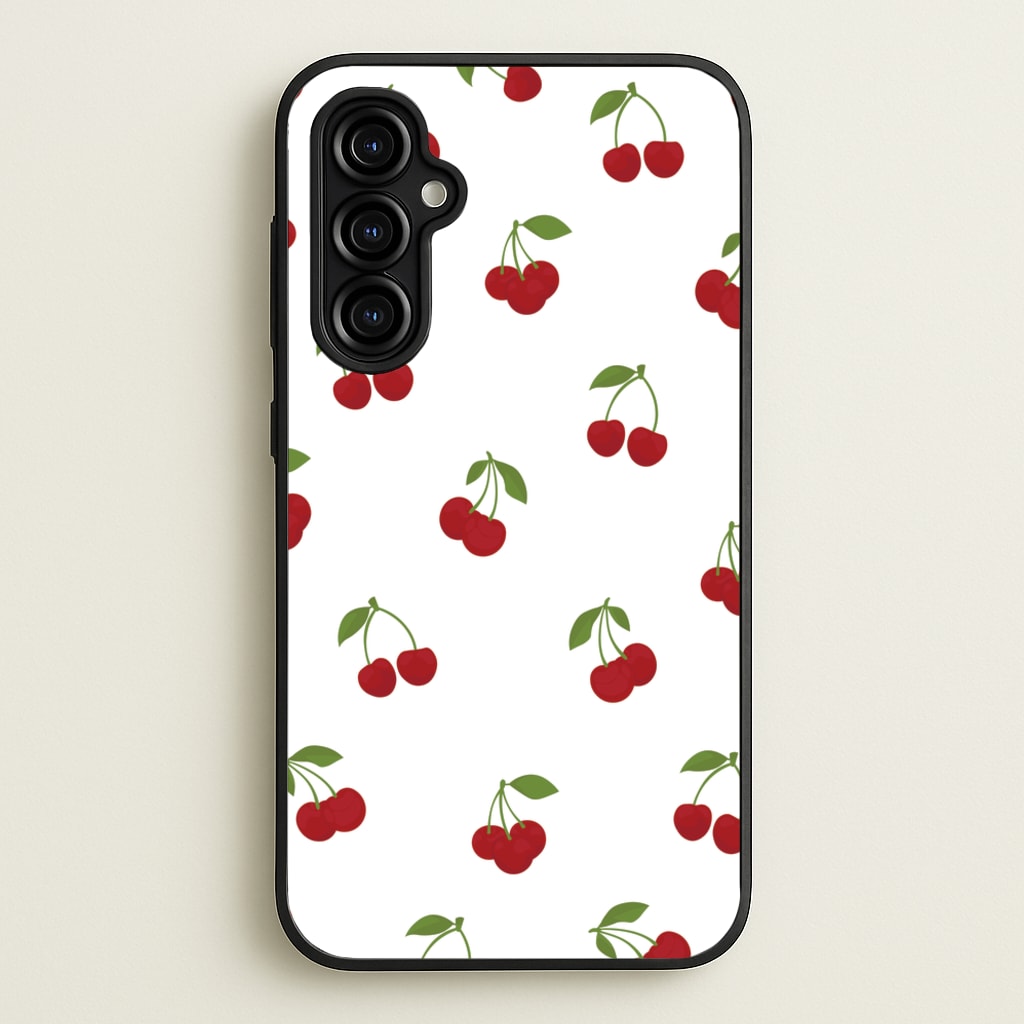 Cherries - Fruit Patterns - Fruit Patterns Phone Case for Galaxy A54