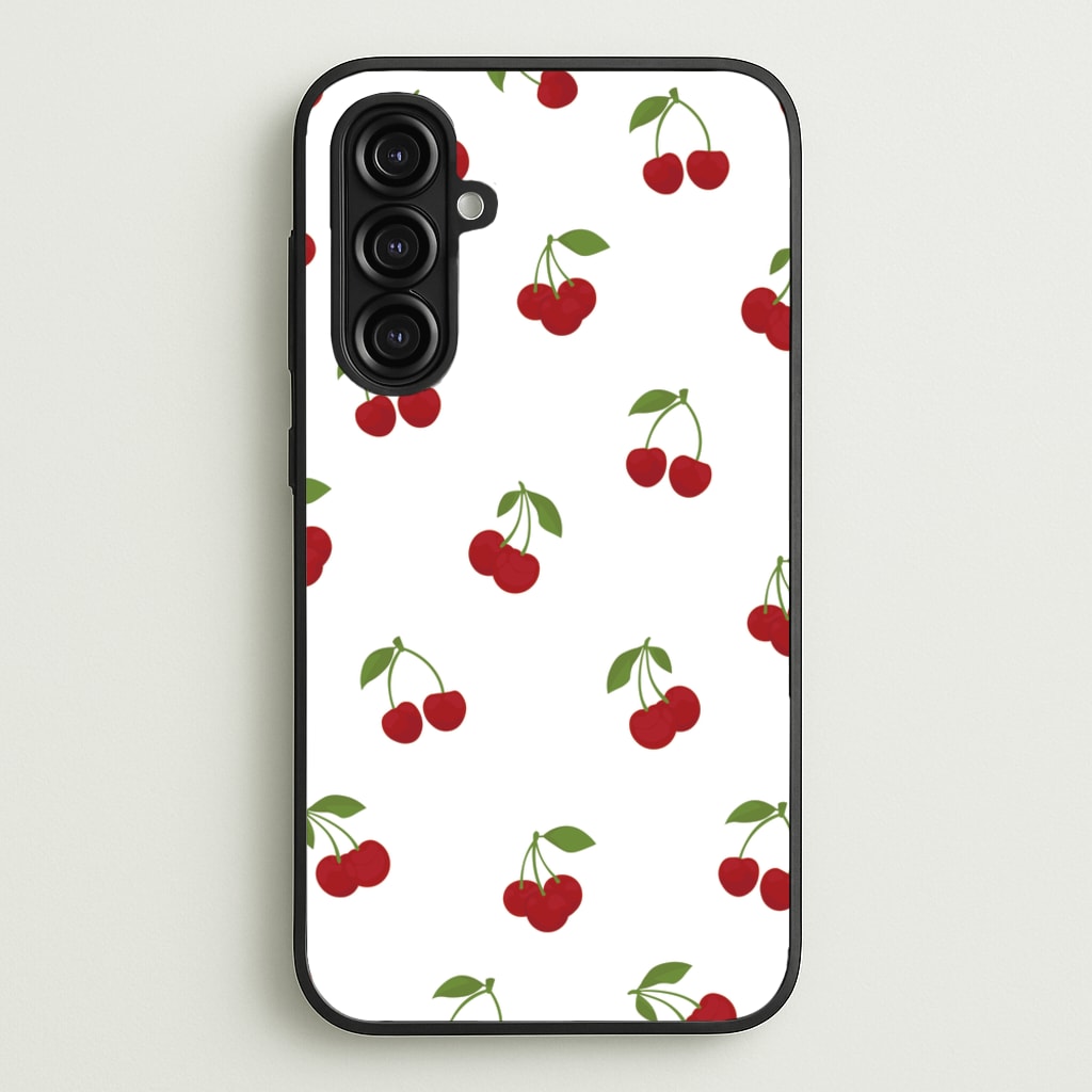 Cherries - Fruit Patterns - Fruit Patterns Phone Case for Galaxy A16