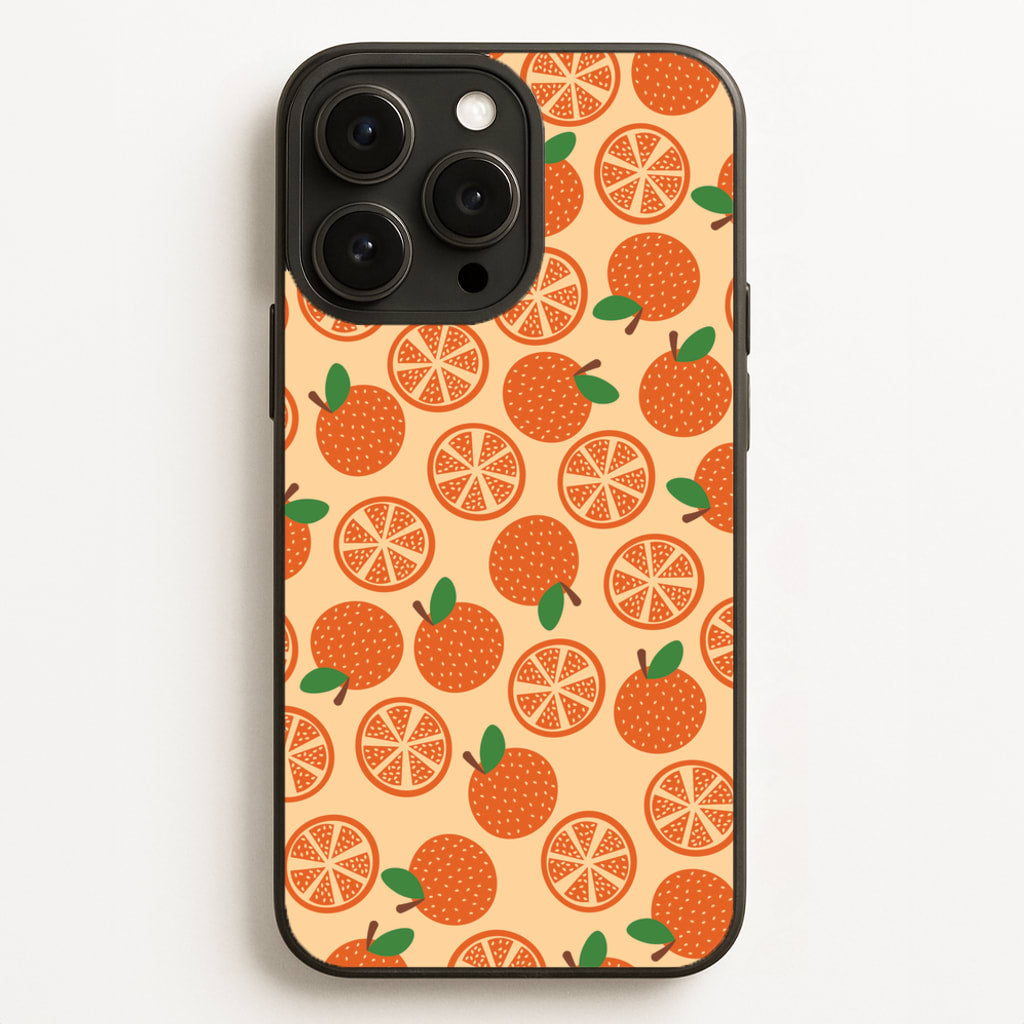 Textured Oranges Pattern - Fruits Phone Case for iPhone 16 Pro Max