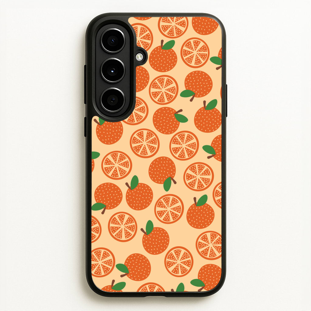 Textured Oranges Pattern - Fruits Phone Case for Galaxy A56
