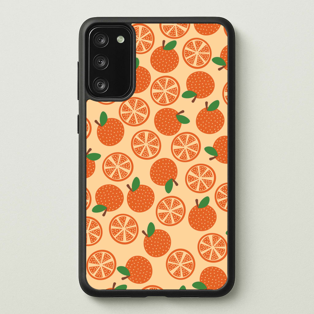 Textured Oranges Pattern - Fruits Phone Case for Galaxy S20