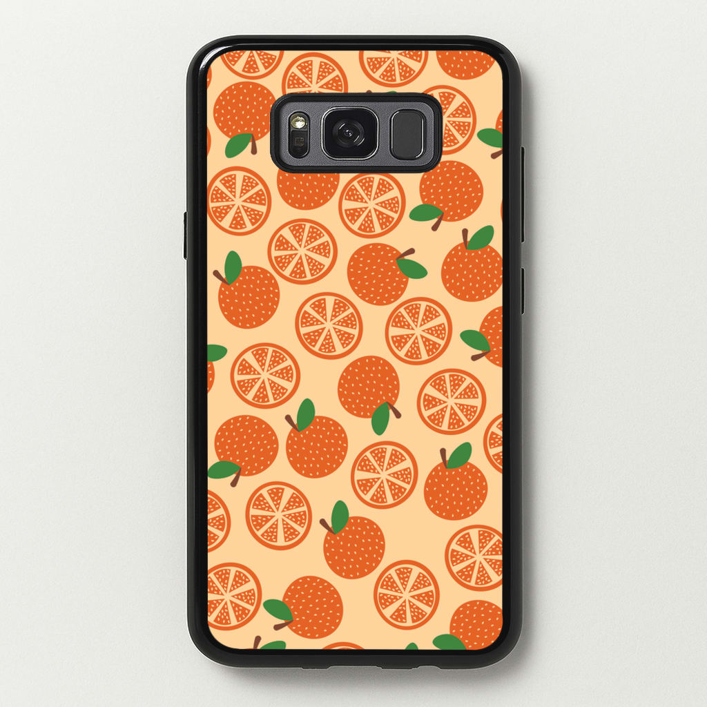 Textured Oranges Pattern - Fruits Phone Case for Galaxy S8