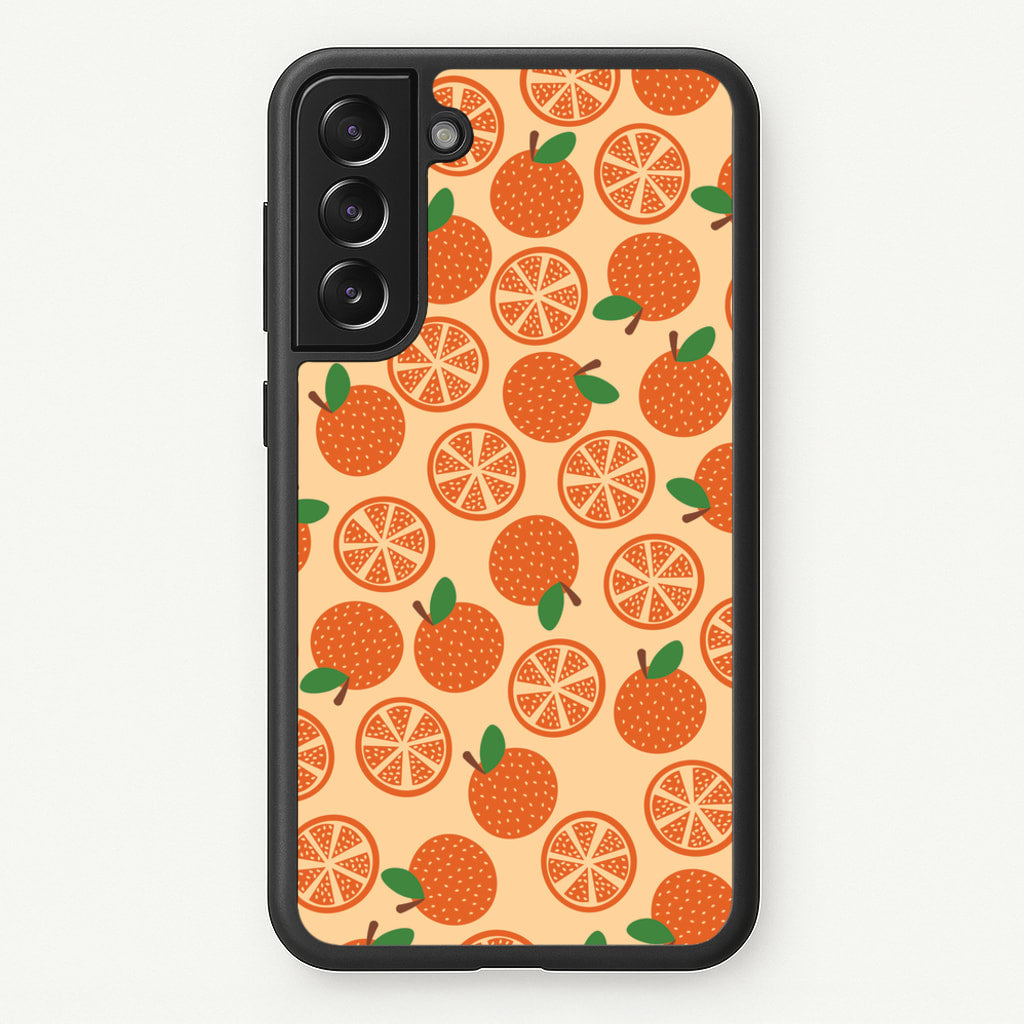 Textured Oranges Pattern - Fruits Phone Case for Galaxy S21FE