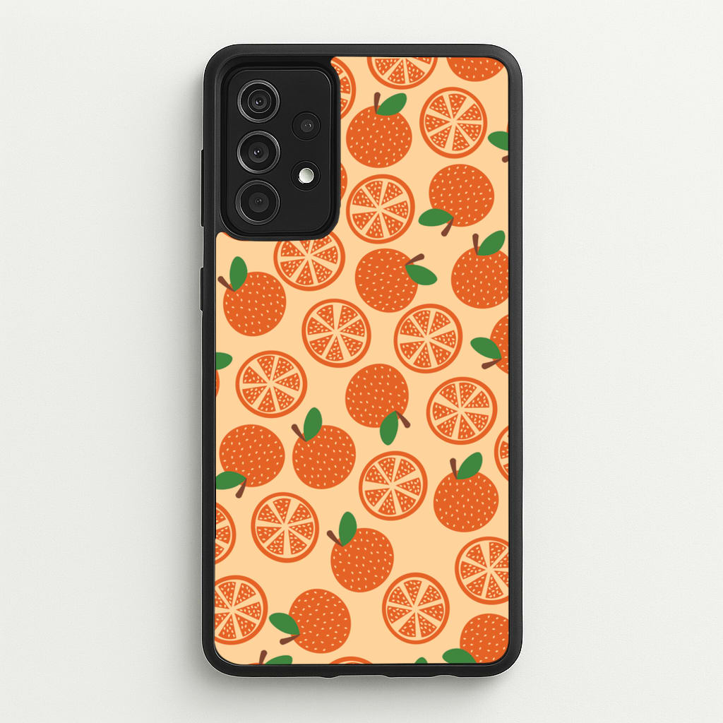 Textured Oranges Pattern - Fruits Phone Case for Galaxy A52 / A52s