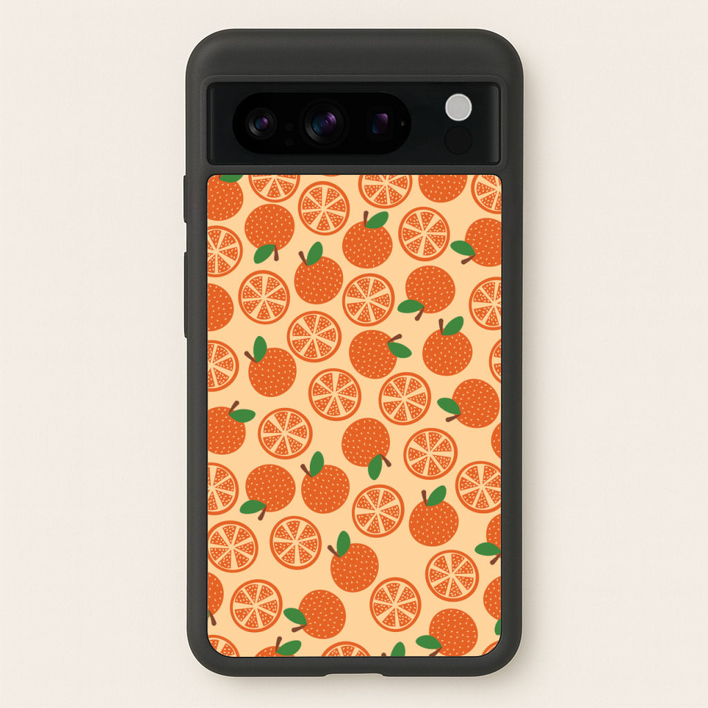 Textured Oranges Pattern - Fruits Phone Case for Google Pixel 8 Pro