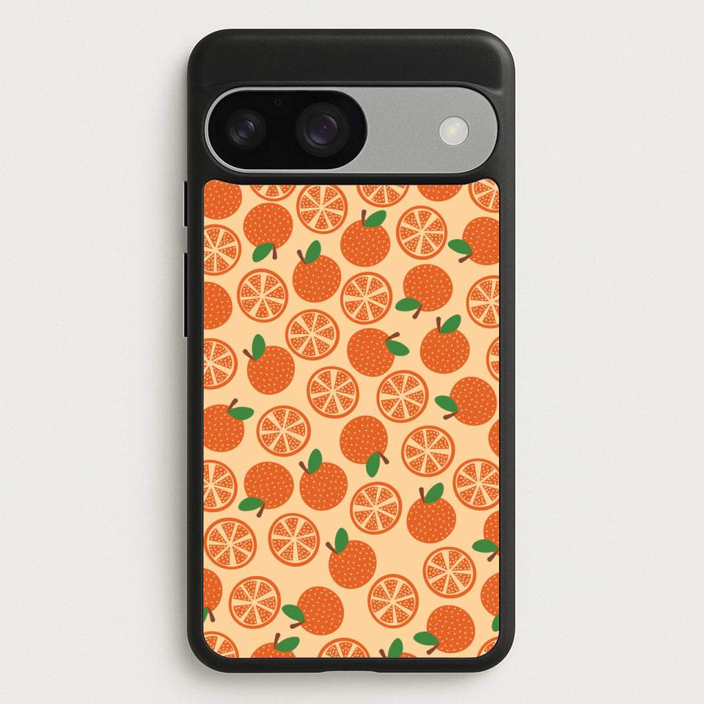 Textured Oranges Pattern - Fruits Phone Case for Google Pixel 9 / 9 Pro