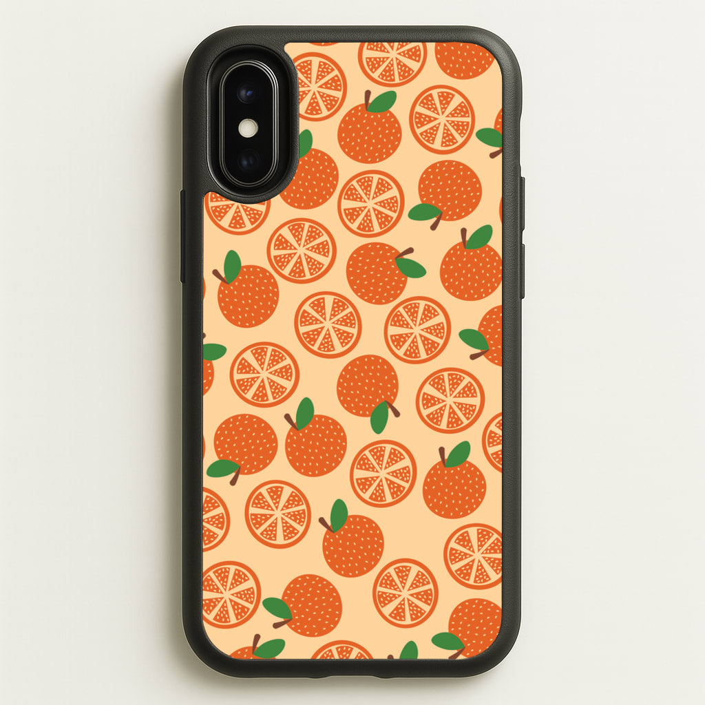 Textured Oranges Pattern - Fruits Phone Case for iPhone X / XS
