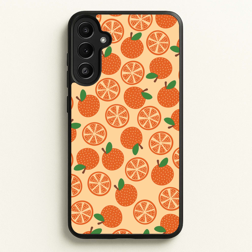Textured Oranges Pattern - Fruits Phone Case for Galaxy A34