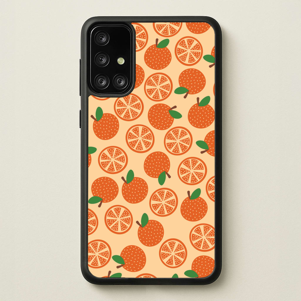 Textured Oranges Pattern - Fruits Phone Case for Galaxy A71