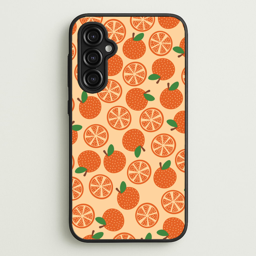 Textured Oranges Pattern - Fruits Phone Case for Galaxy A14