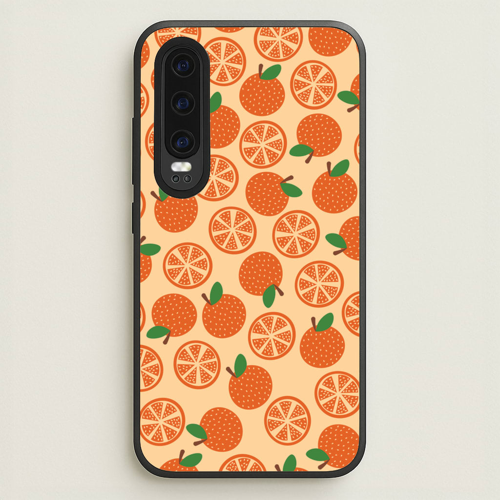 Textured Oranges Pattern - Fruits Phone Case for Huawei P30