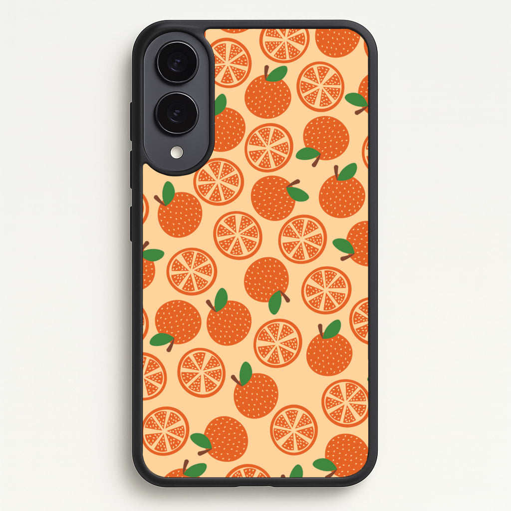 Textured Oranges Pattern - Fruits Phone Case for Galaxy S25 Edge
