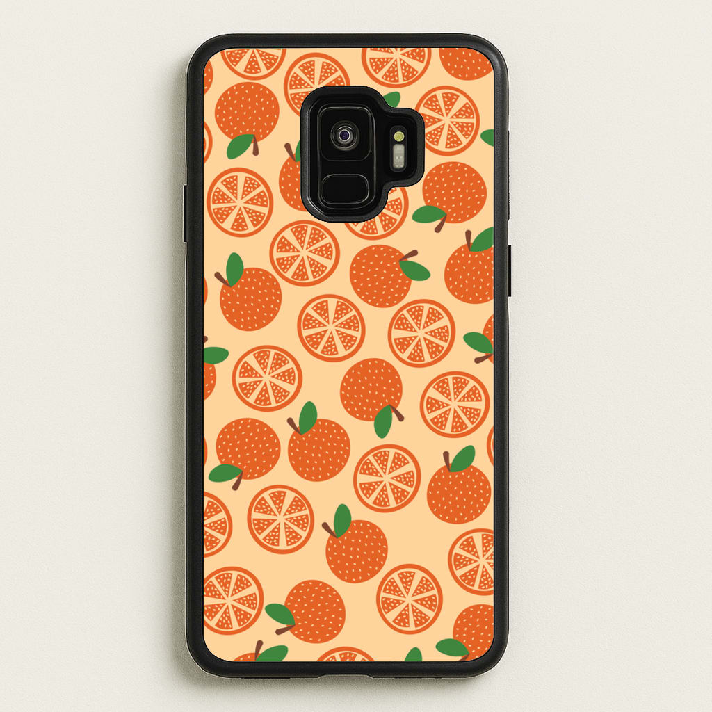 Textured Oranges Pattern - Fruits Phone Case for Galaxy S9