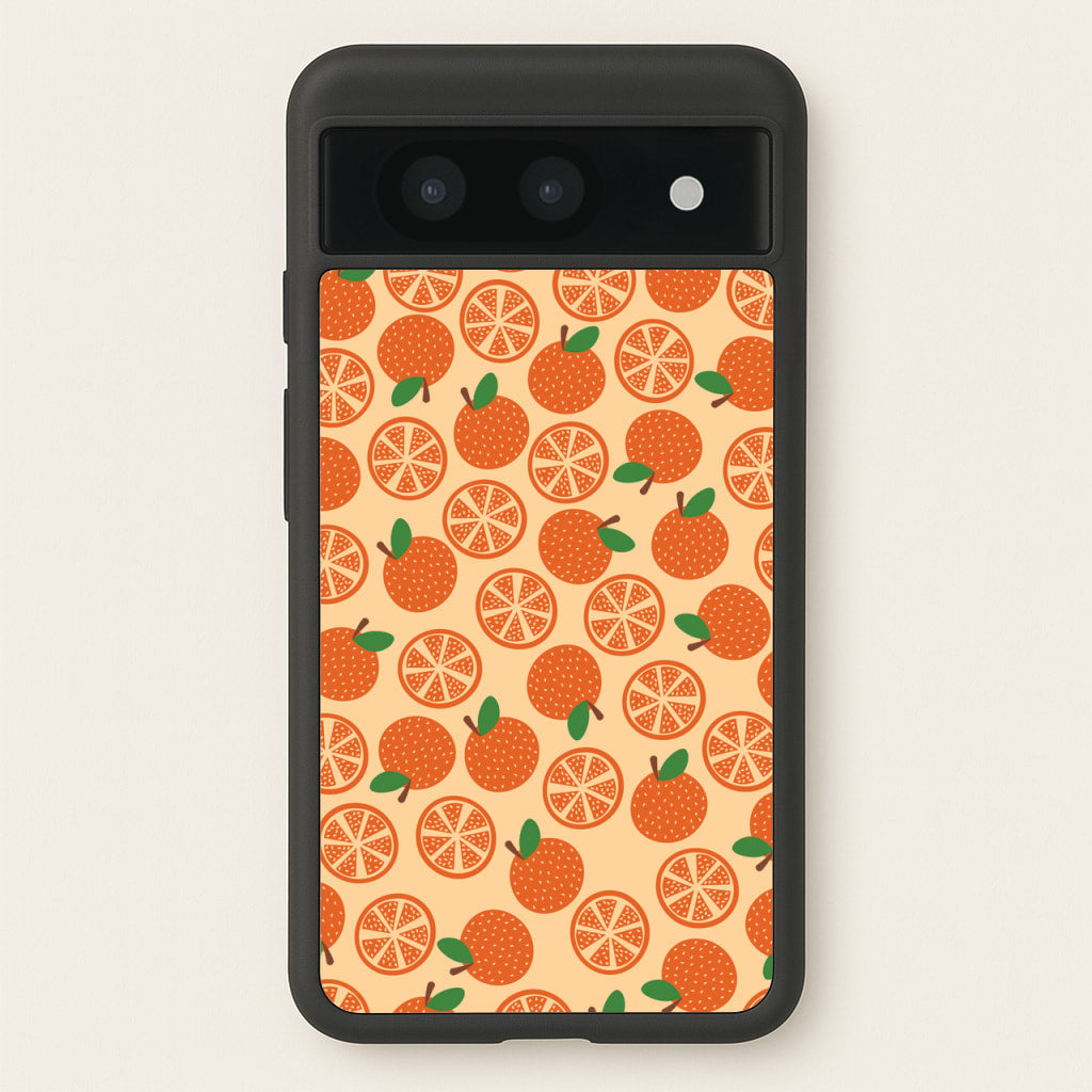 Textured Oranges Pattern - Fruits Phone Case for Google Pixel 8a