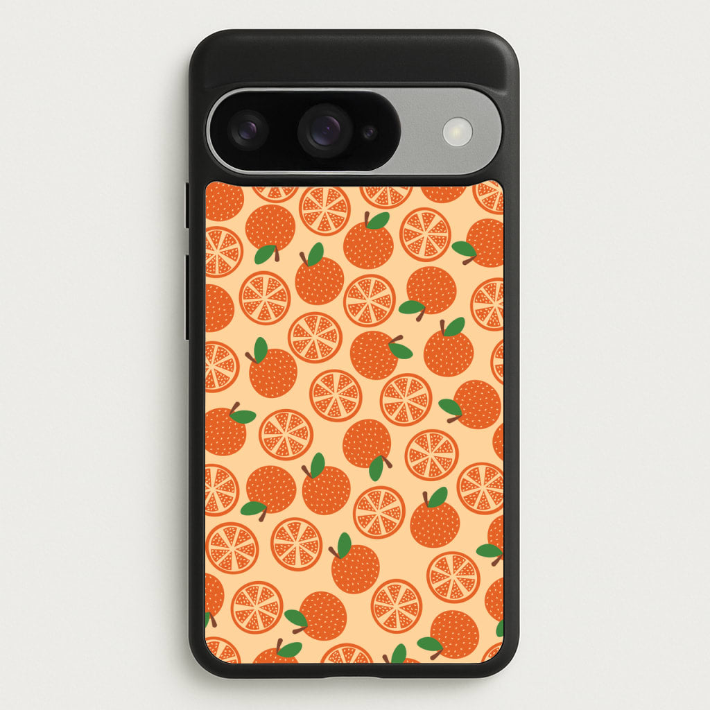 Textured Oranges Pattern Phone Case for Google Pixel 10 / 10 Pro