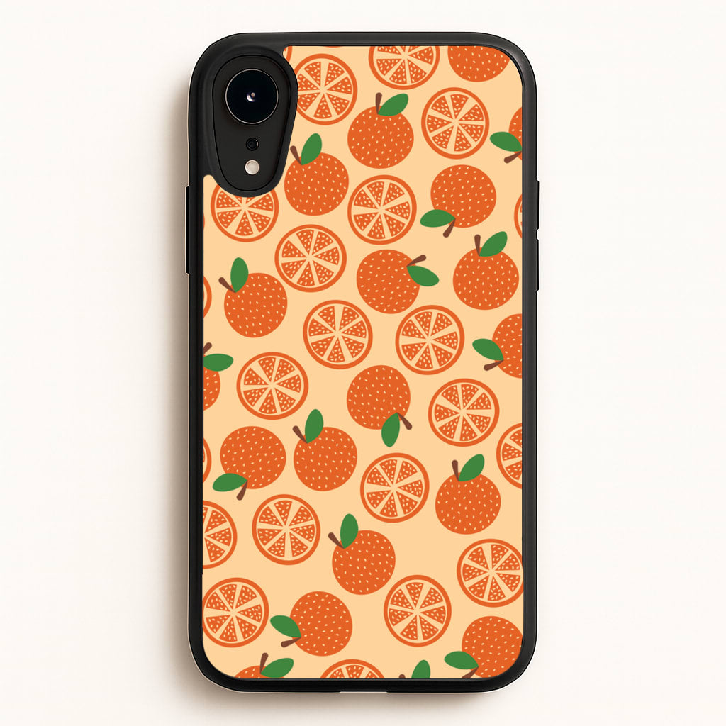 Textured Oranges Pattern - Fruits Phone Case for iPhone XR