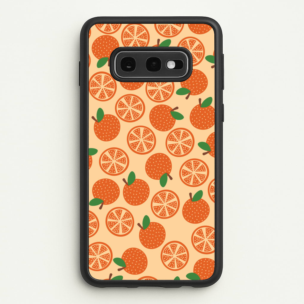 Textured Oranges Pattern - Fruits Phone Case for Galaxy S10e