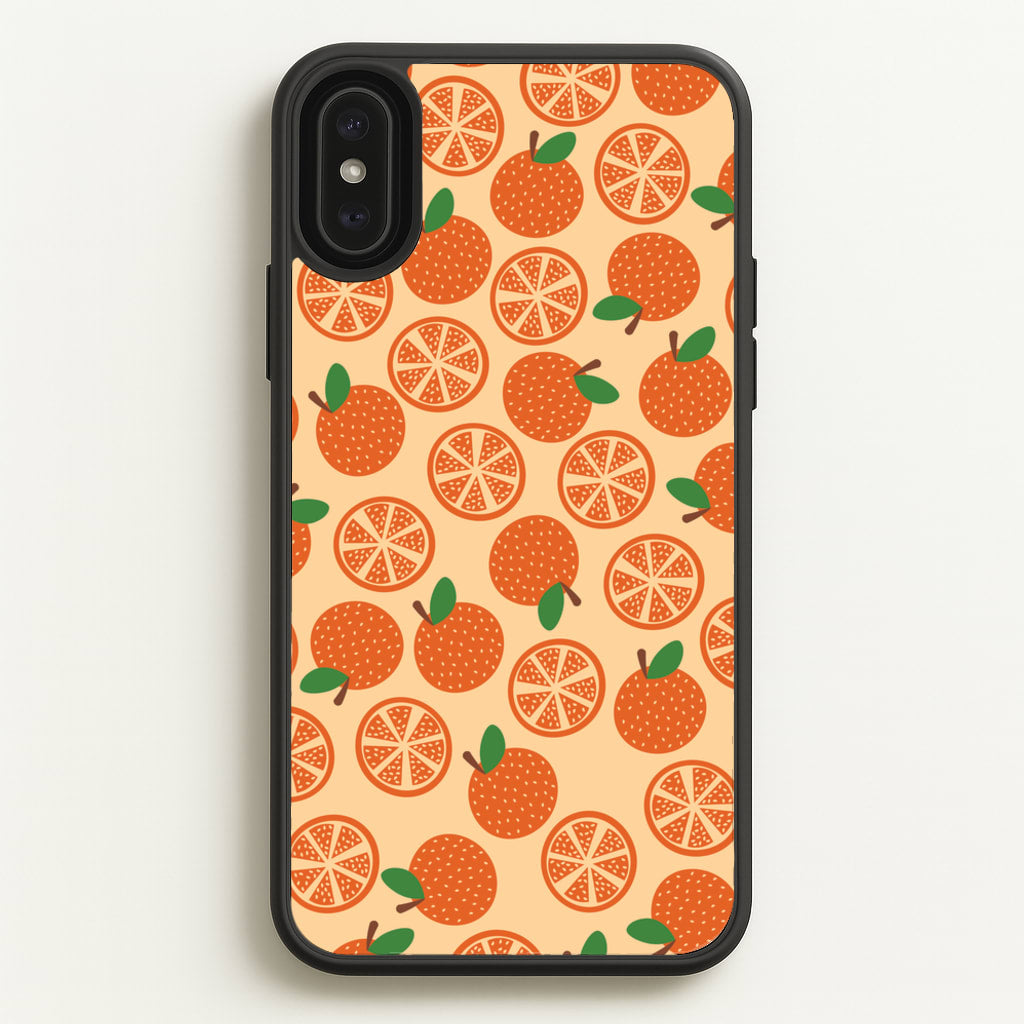 Textured Oranges Pattern - Fruits Phone Case for iPhone XS Max