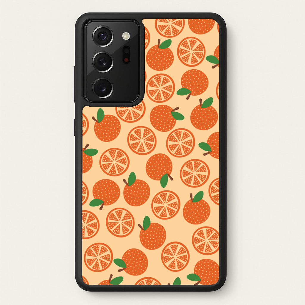 Textured Oranges Pattern - Fruits Phone Case for Galaxy Note 20 Ultra