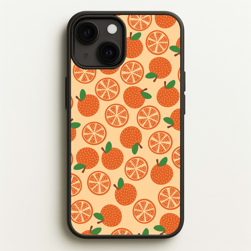 Textured Oranges Pattern - Fruits Phone Case for iPhone 13 Mini