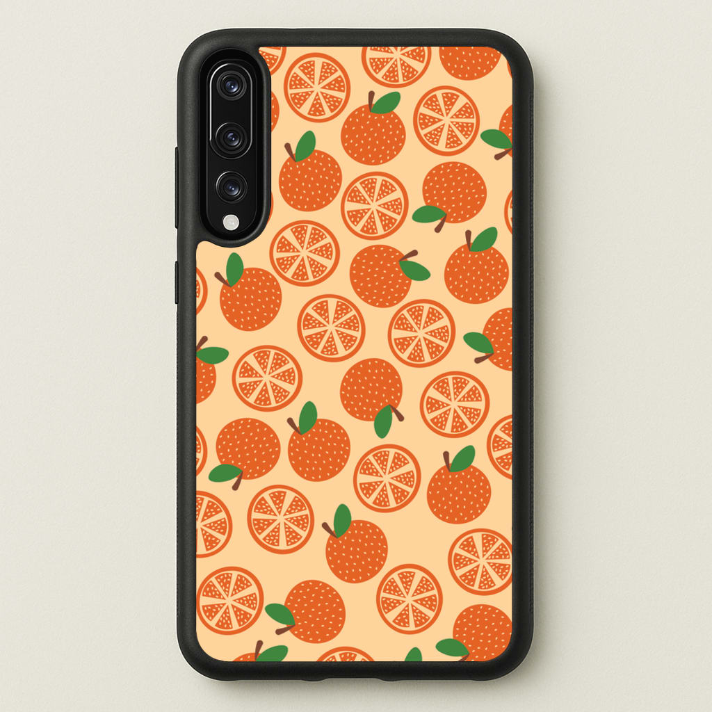 Textured Oranges Pattern - Fruits Phone Case for Huawei P20 Pro