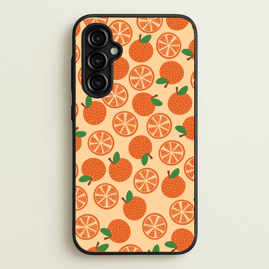 Textured Oranges Pattern - Fruits Phone Case for Galaxy A54