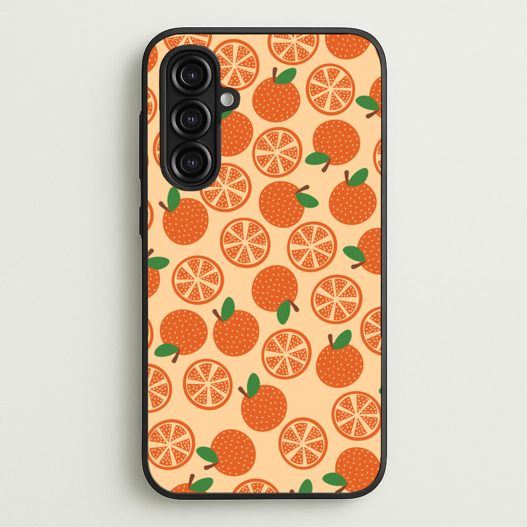 Textured Oranges Pattern - Fruits Phone Case for Galaxy A16