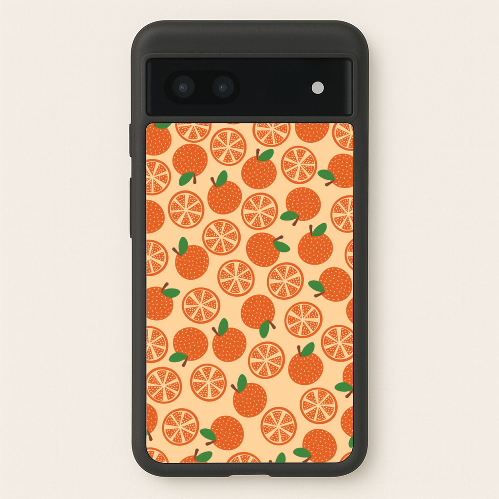 Textured Oranges Pattern - Fruits Phone Case for Google Pixel 6a