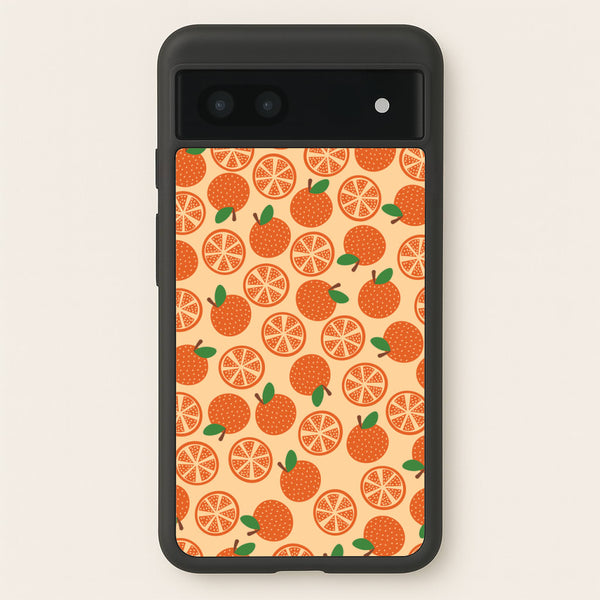 Textured Oranges Pattern - Fruits Phone Case for Google Pixel 7a