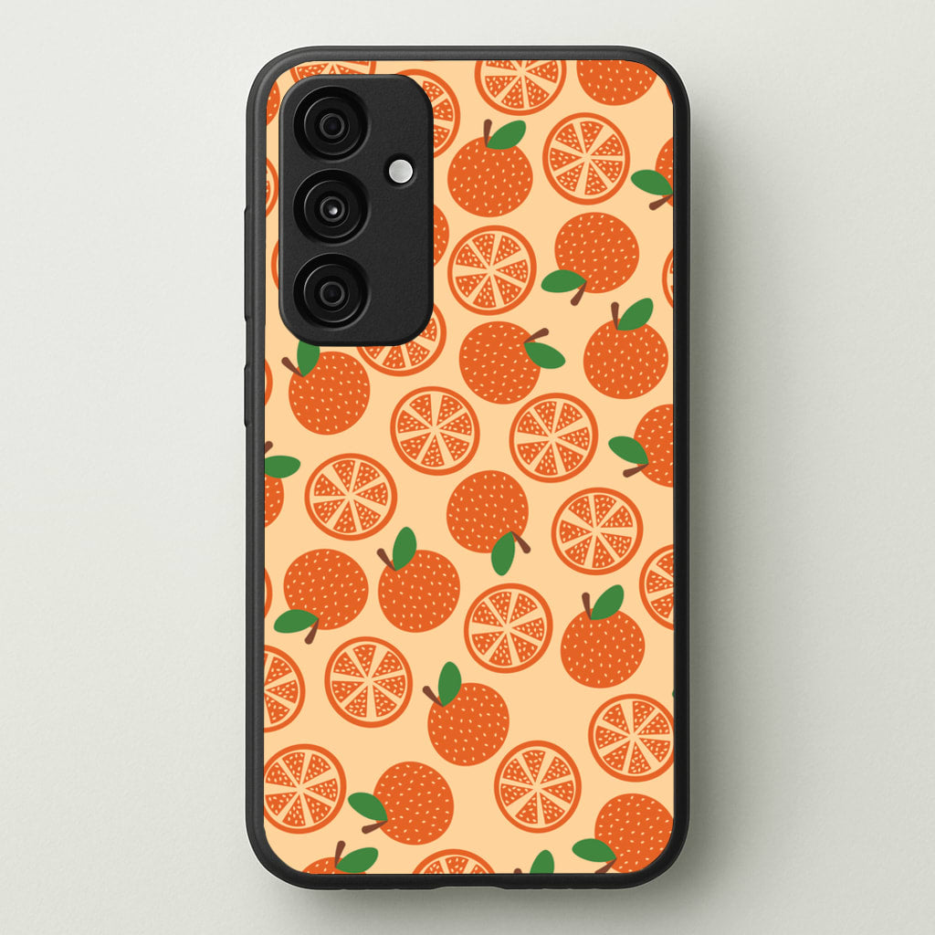 Textured Oranges Pattern - Fruits Phone Case for Galaxy A15