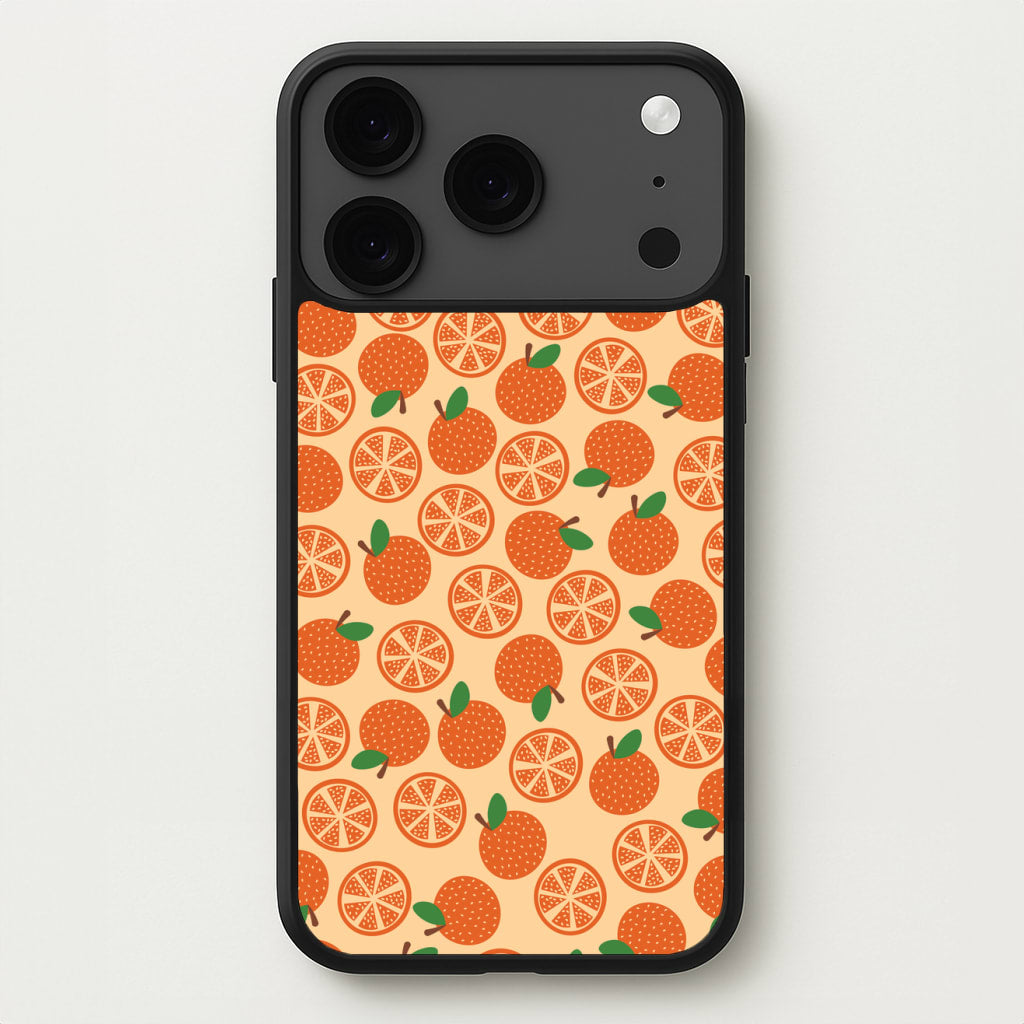 Textured Oranges Pattern Phone Case for iPhone 17 Pro Max