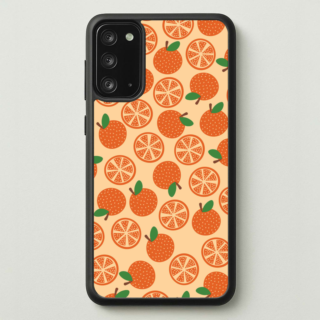 Textured Oranges Pattern - Fruits Phone Case for Galaxy Note 20